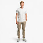 Men's Crew Neck Jersey T-Shirt — White/All White - JAMES BARK