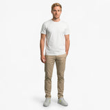 Men's Crew Neck Jersey T-Shirt — White/All White - JAMES BARK