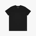 Black t-shirt on a white background