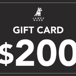 A $200 James Bark gift card with a black background and bold white text, featuring the white James Bark logo at the top.