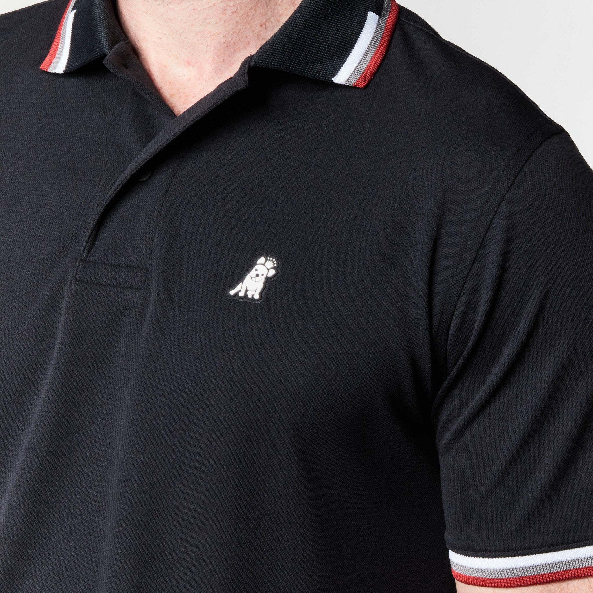 Men's Lines Collar Golf Polo Shirt-JAMES BARK