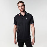 Men's Lines Collar Golf Polo Shirt-JAMES BARK