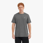 Men's Crew Neck Jersey T-Shirt — Quiet Shade/White - JAMES BARK