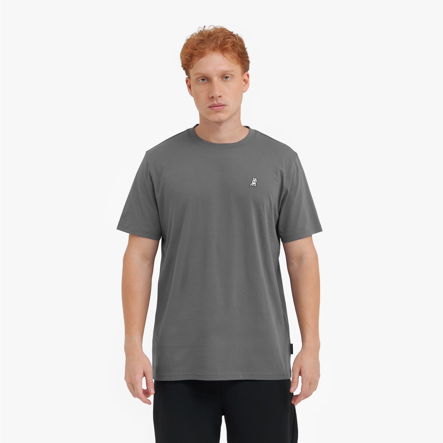 Men's Crew Neck Jersey T-Shirt — Quiet Shade/White - JAMES BARK