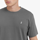 Men's Crew Neck Jersey T-Shirt — Quiet Shade/White - JAMES BARK