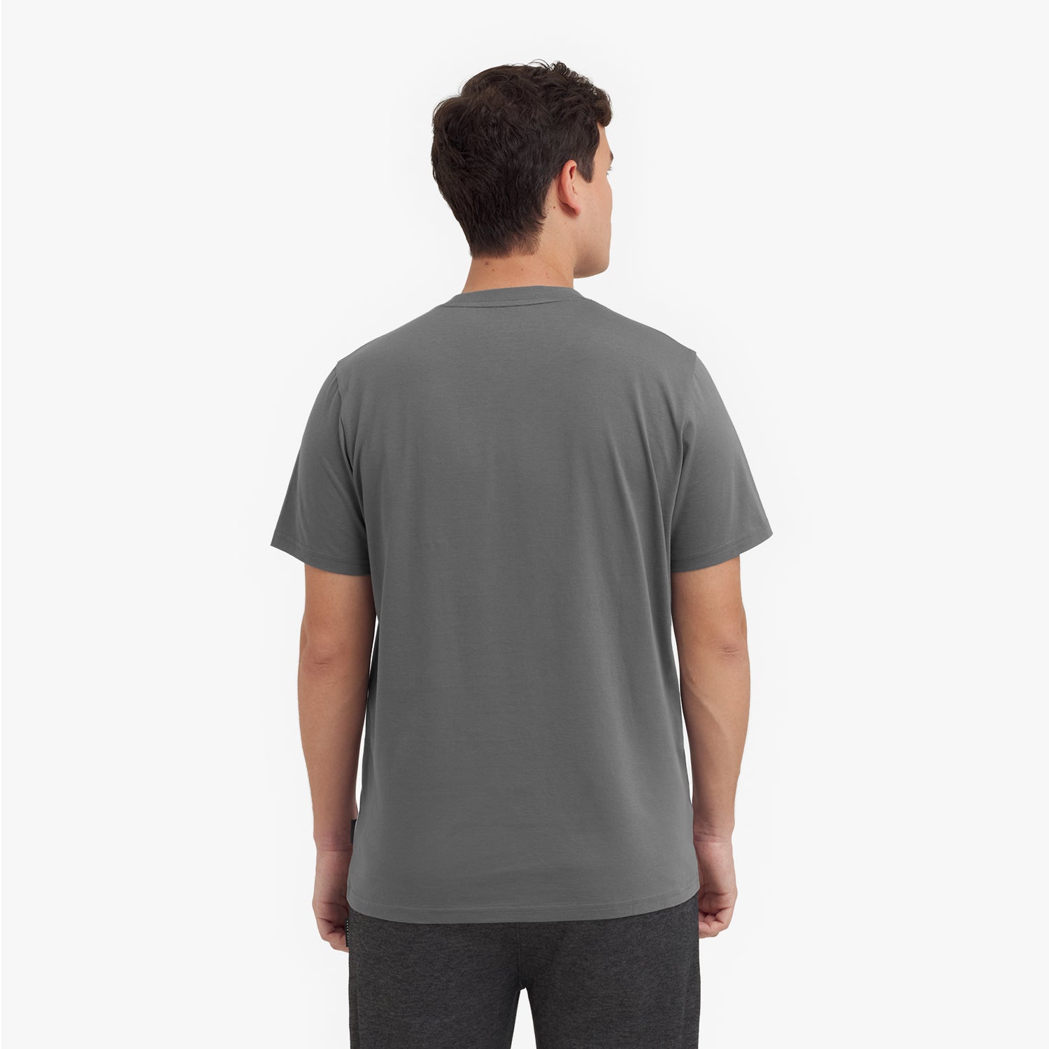 Men's Crew Neck Jersey T-Shirt — Quiet Shade/Grey - JAMES BARK