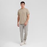 Men's Crew Neck Jersey T-Shirt — Simply Taupe/Beige - JAMES BARK