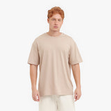 Men's Relaxed Pima Cotton T-Shirt — Light Taupe - JAMES BARK