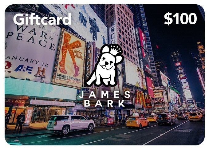 100$ GIFT CARD-JAMES BARK