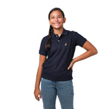 Kid's Navy Polo Shirt - Gold Bark - JAMES BARK