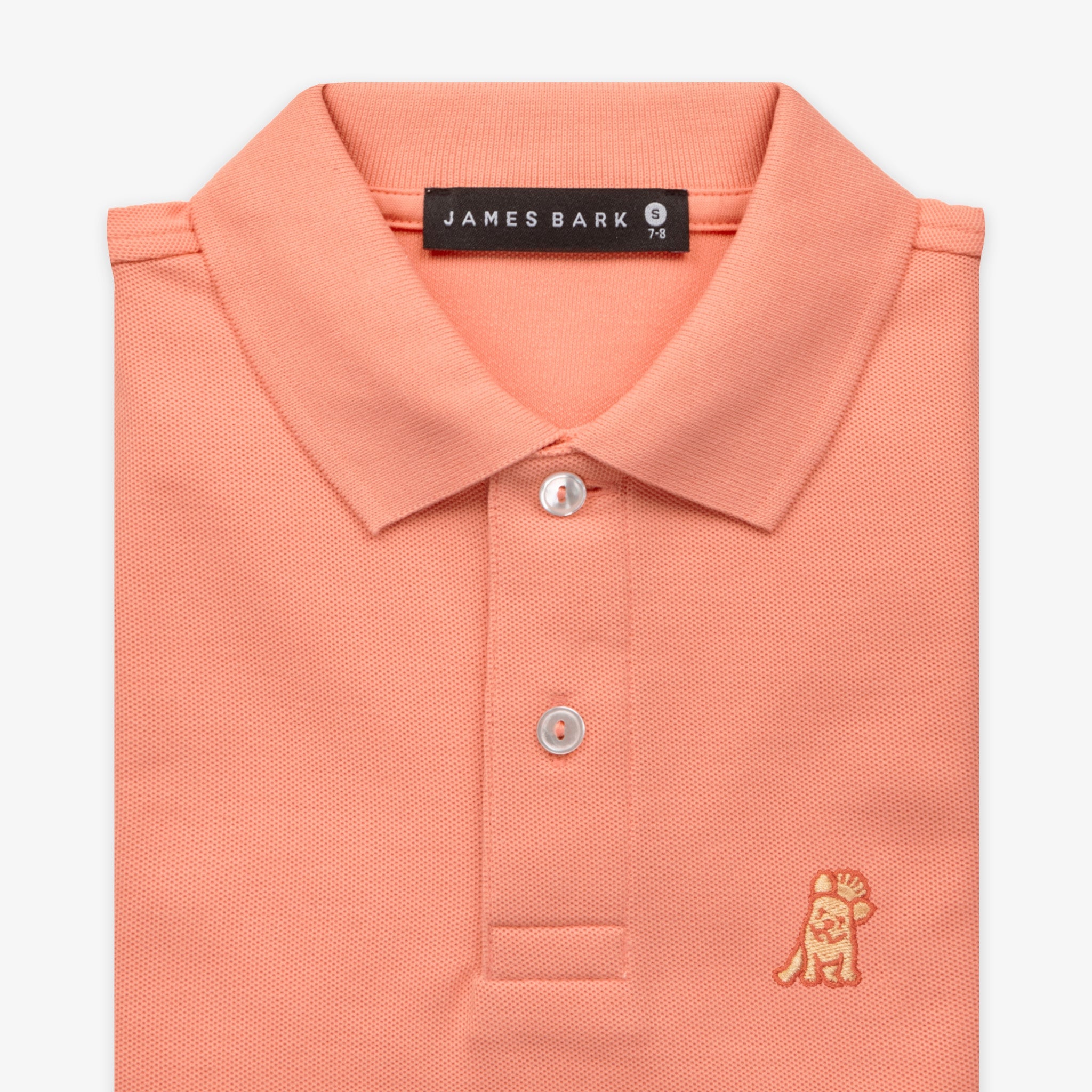 Kid's Peach Pink Polo Shirt - Peach Bark - JAMES BARK