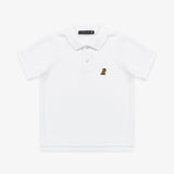 Kid's White Polo Shirt - Gold Bark - JAMES BARK