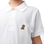 Kid's White Polo Shirt - Gold Bark - JAMES BARK