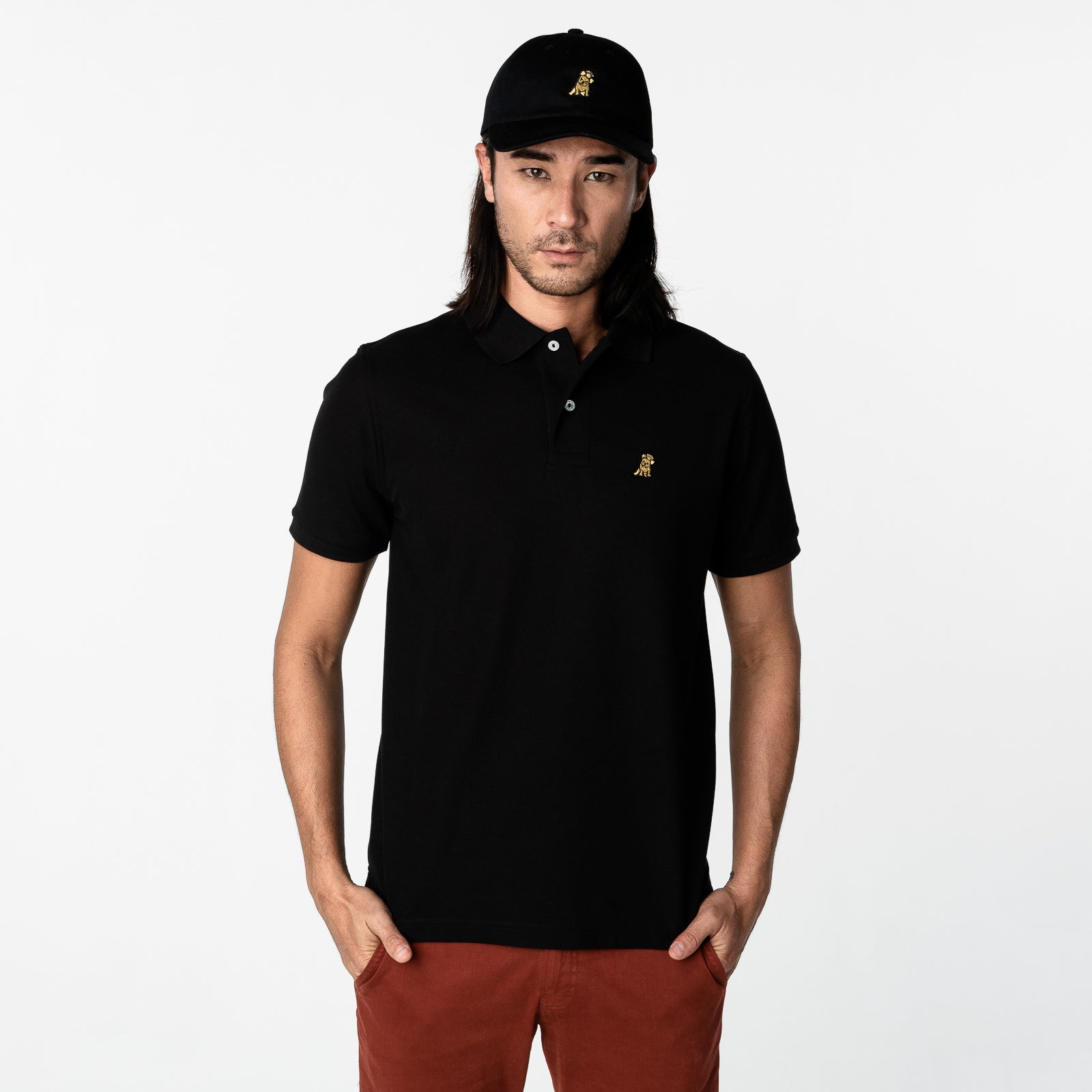 Men's Black Gold Edition Regular Fit Polo Shirt - Gold Bark - JAMES BARK