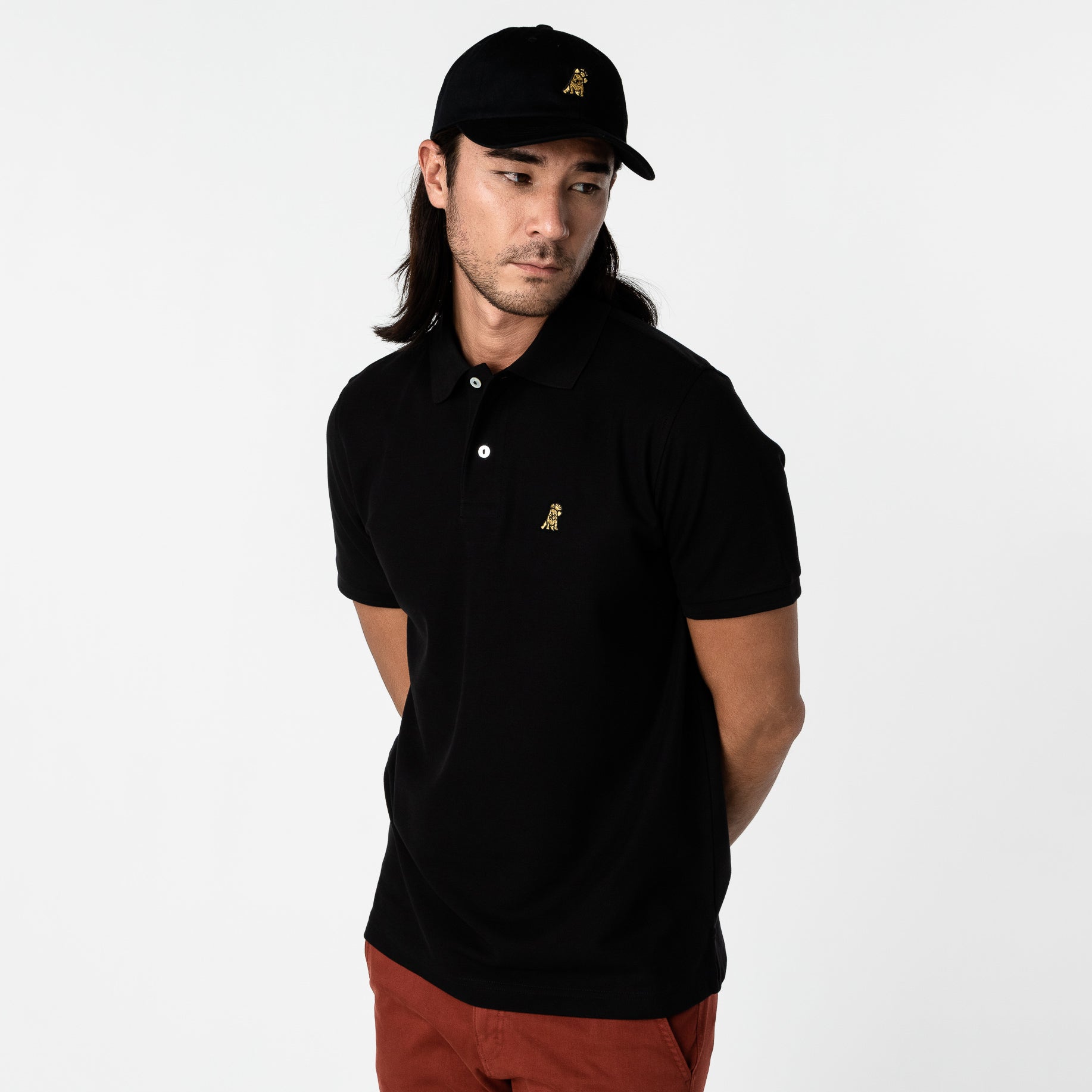 Men's Black Gold Edition Regular Fit Polo Shirt - Gold Bark - JAMES BARK