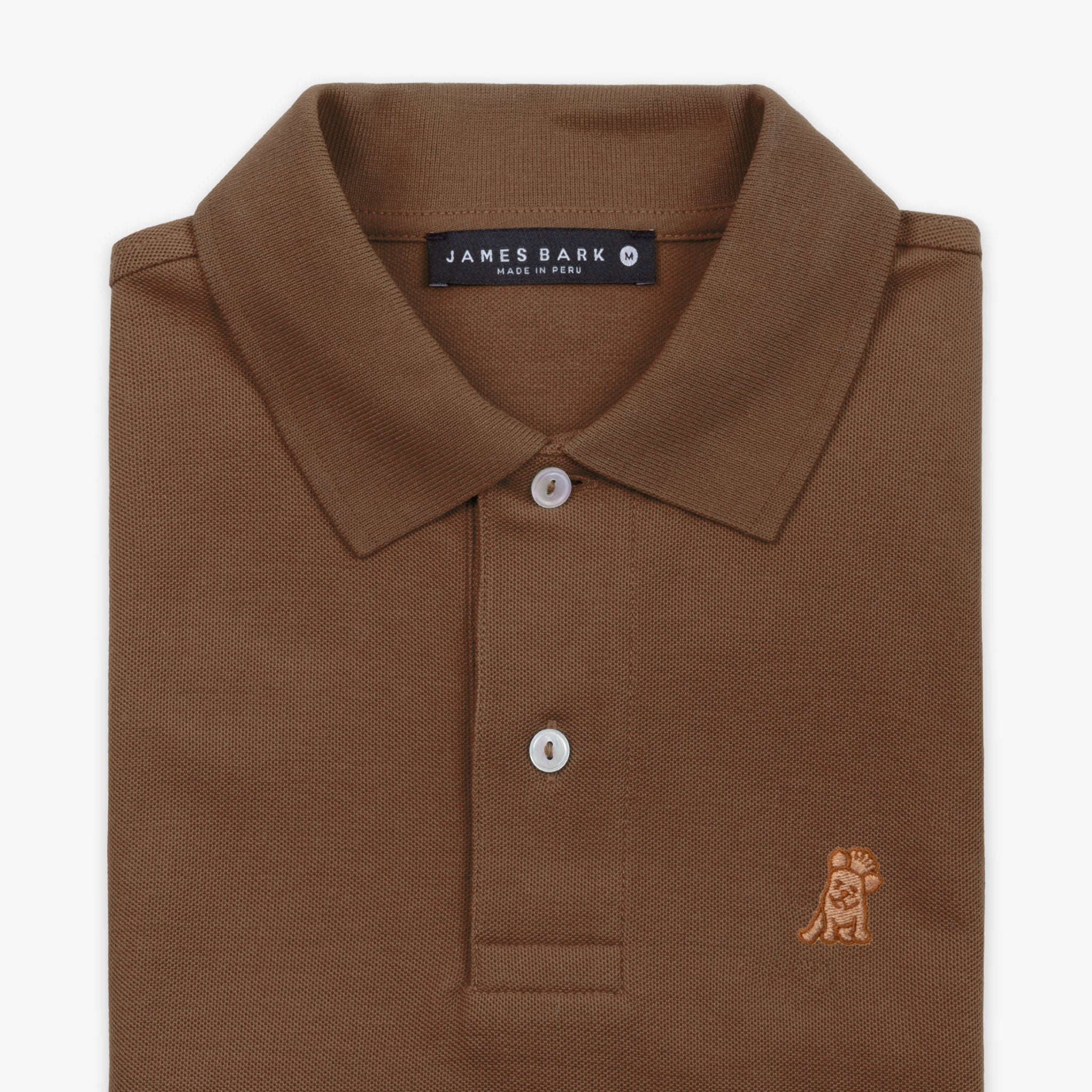 Men's Brown Regular Fit Polo Shirt - Brown Bark - JAMES BARK