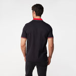 Men's Contrast Collar Striped Polo Shirt - JAMES BARK