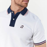 Men's Contrast Collar Striped Polo Shirt - JAMES BARK