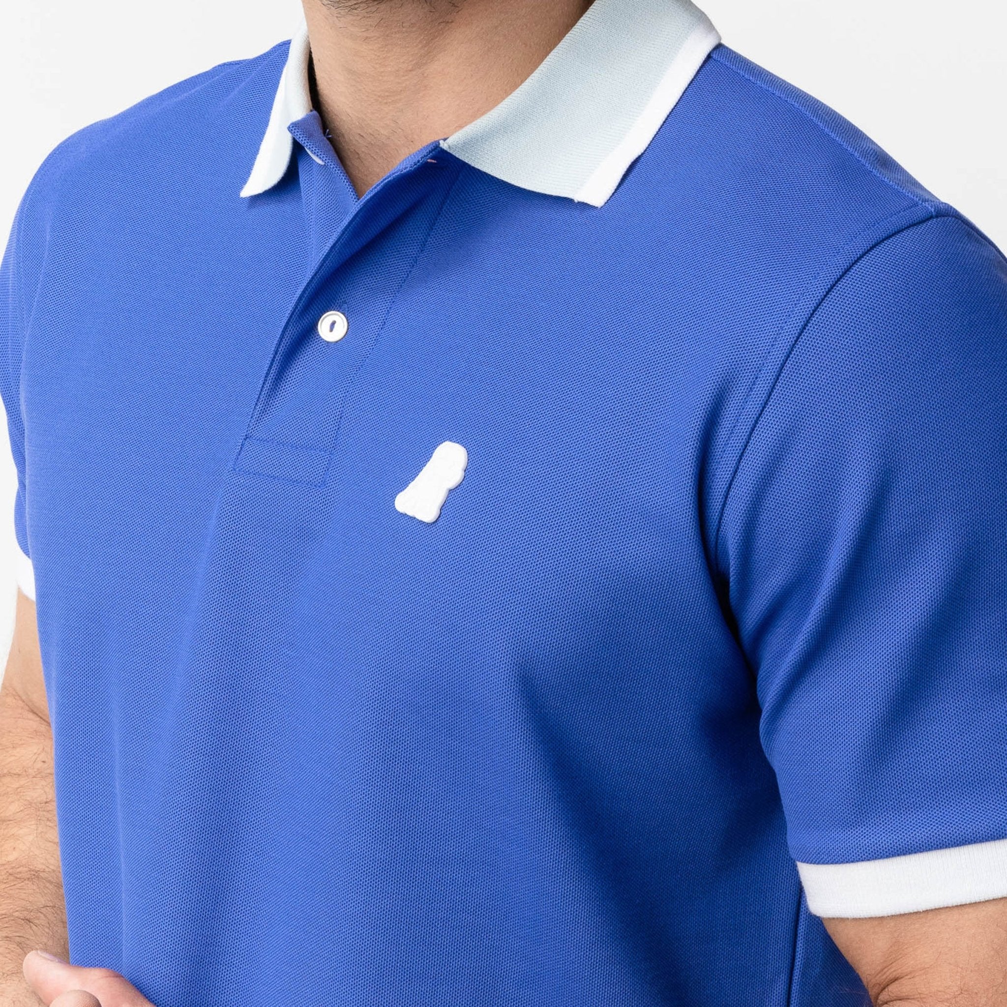 Men's Dazzling Contrast Neck Polo Shirt - JAMES BARK