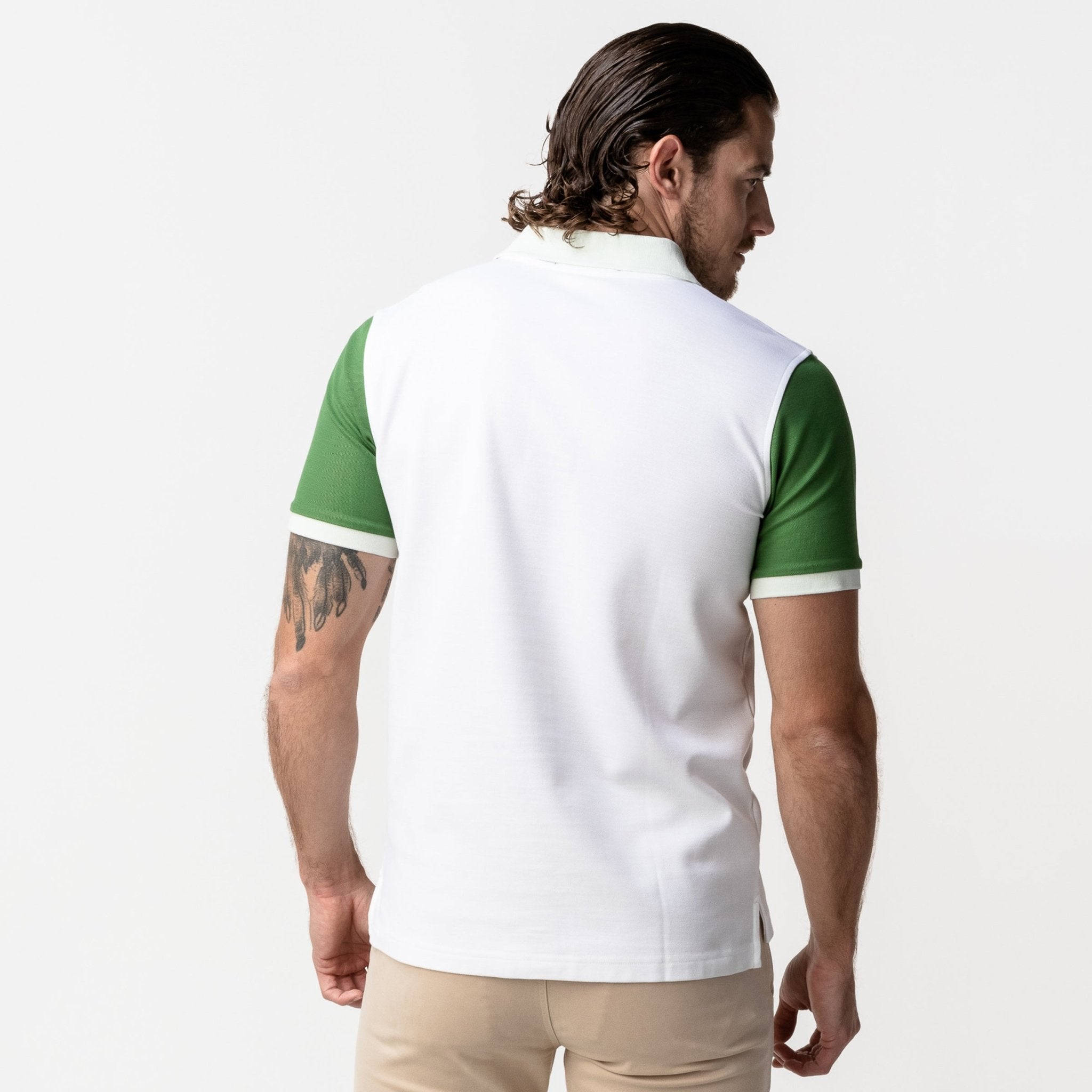 Men's Green Sleeves and Neck Polo Shirt - JAMES BARK