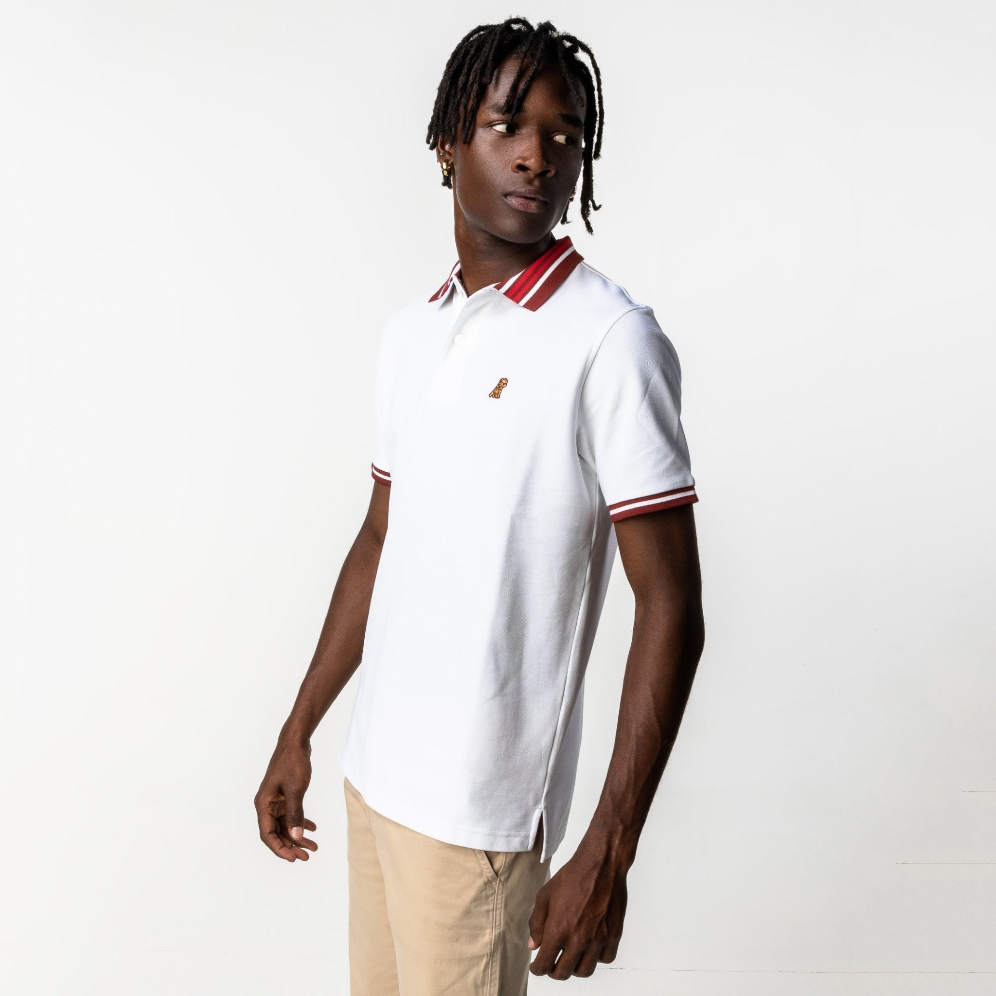 Men's White Qatar Edition Polo Shirt - JAMES BARK