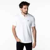 Men's White Regular Fit Polo Shirt - White Bark - JAMES BARK