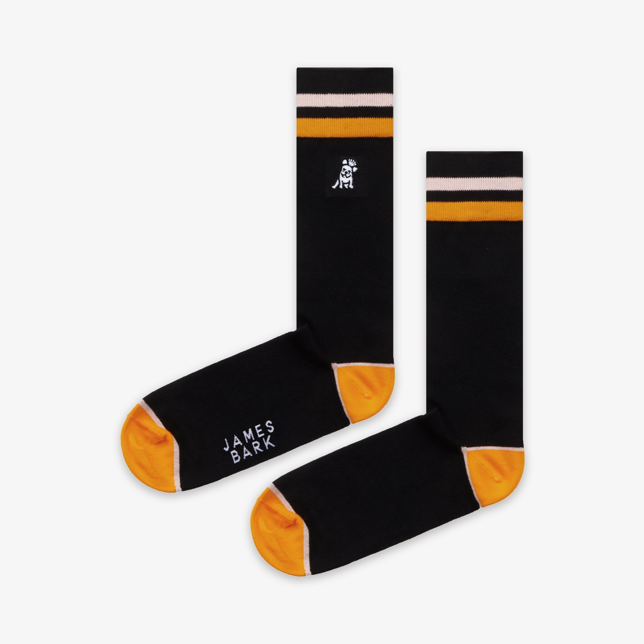 Orange Striped Accents Socks - JAMES BARK